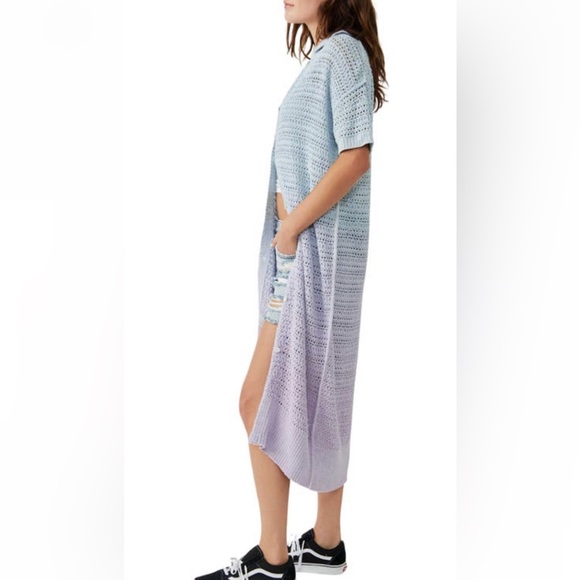 Free people knitted button down long cardigan - Picture 2 of 5